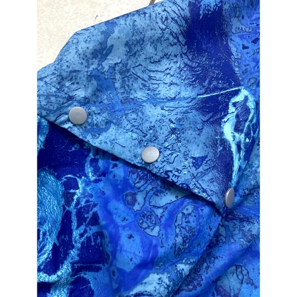 Brella Blue Rain Jacket Unisex Youth or Petite Adults Hooded Pullover - Picture 2 of 7